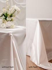 Pearl Satin Rectangle Tablecloth - Medium