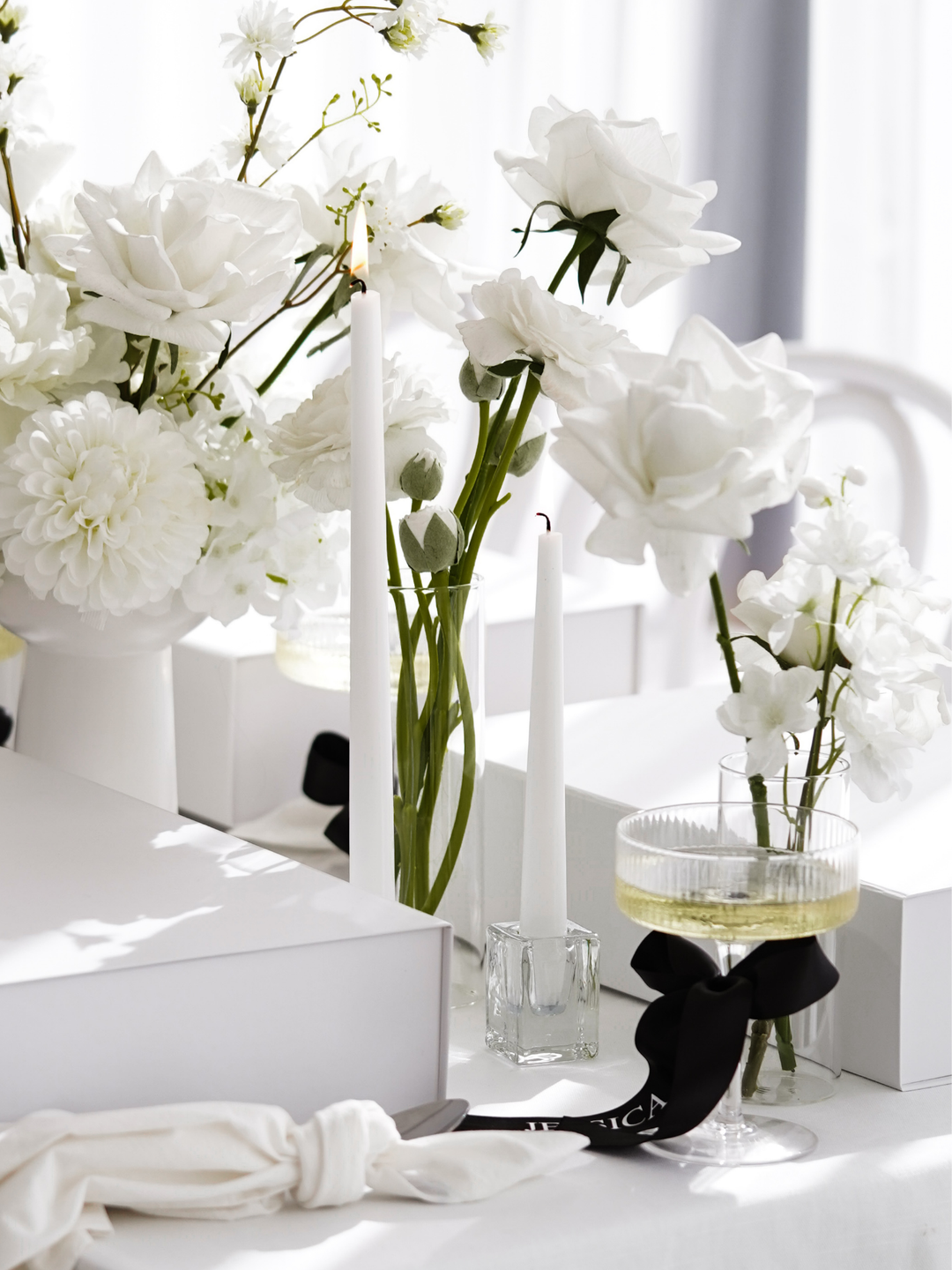 White 25cm Taper Candles