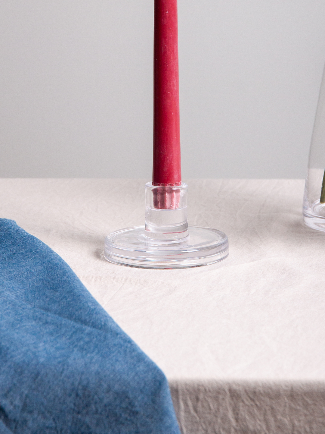 Clear Vera Glass Candle Holder