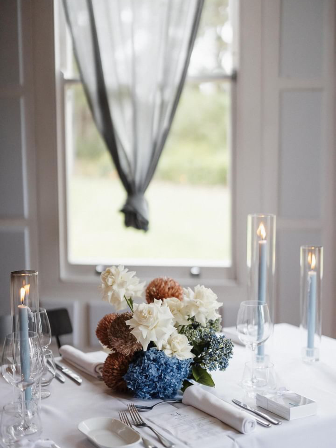 French Blue 30cm Dinner Candles