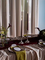 Burgundy 35cm Taper Candles