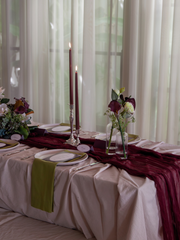 Burgundy 35cm Taper Candles
