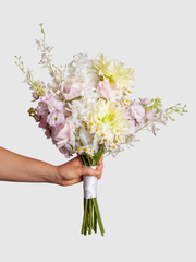 Pink Snapdragon & Light Green Dahlia Wedding Bouquet