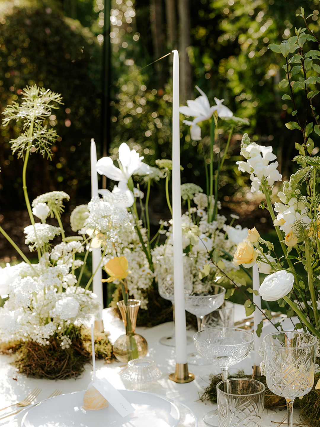 White 65cm Taper Candles