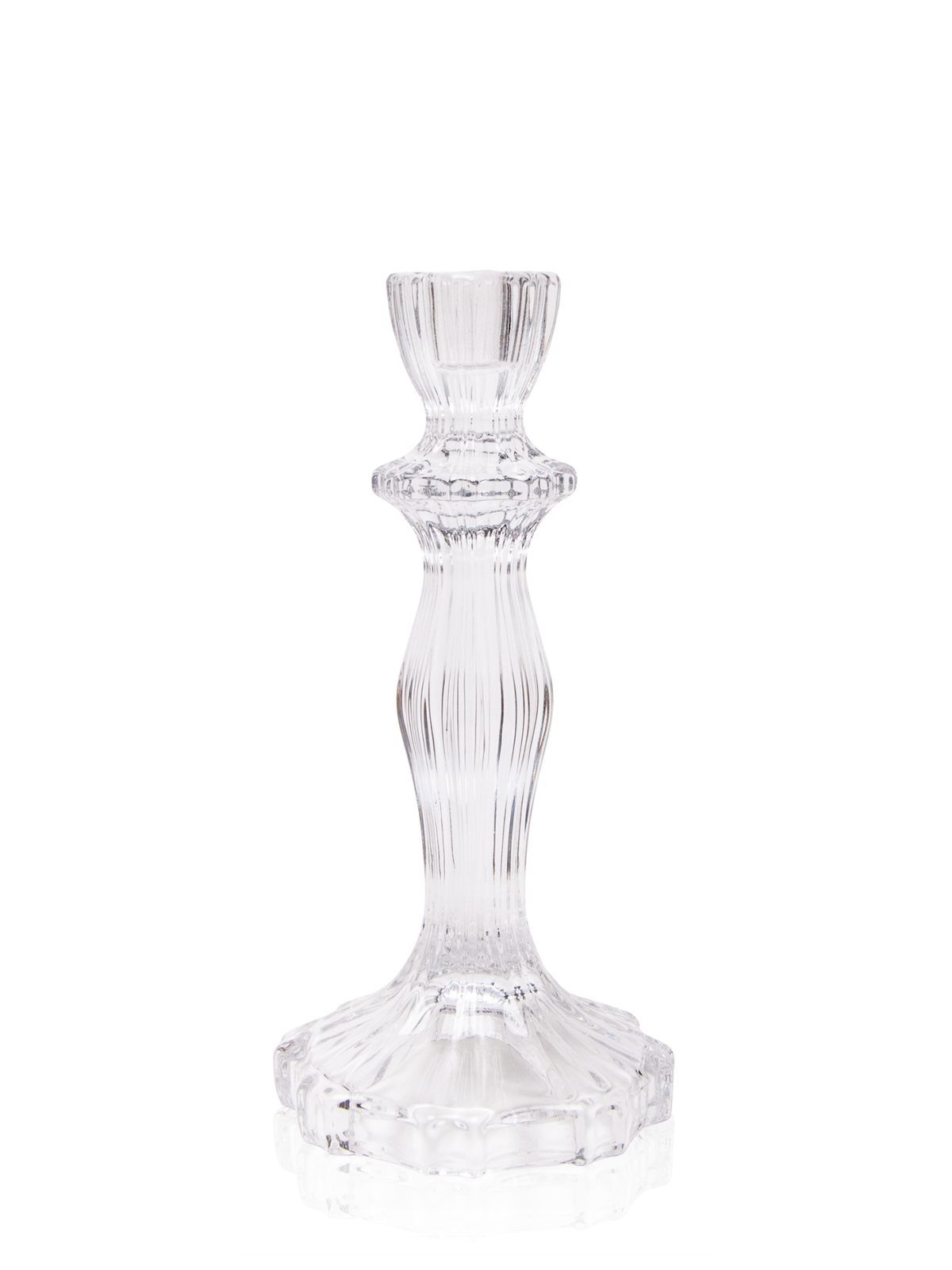 Clear Sophia Glass Candle Holder - Large
