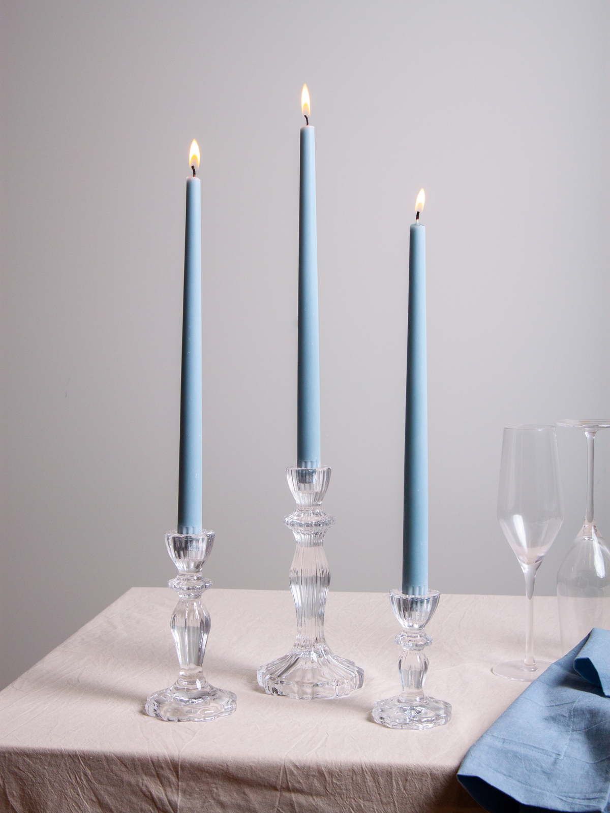 Clear Sophia Glass Candle Holder - Large