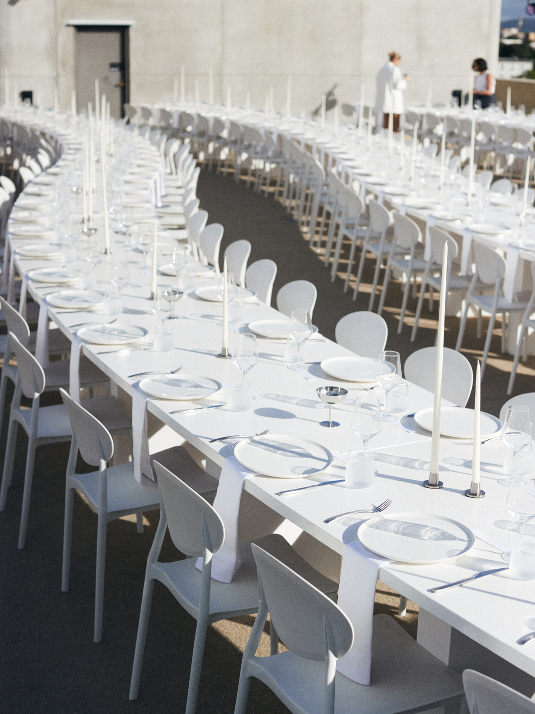 White 65cm Taper Candles