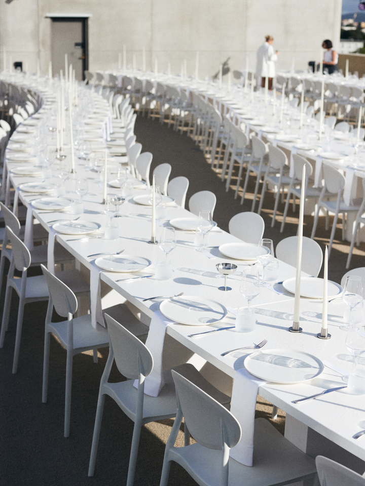 White 65cm Taper Candles