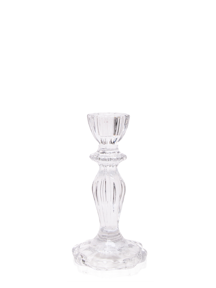 Clear Sophia Glass Candle Holder - Medium