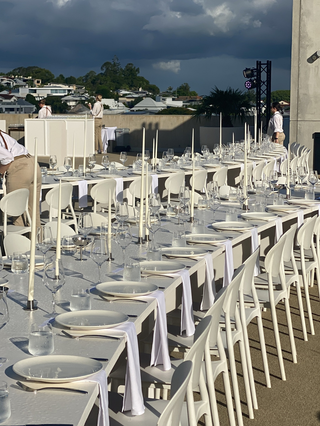 White 65cm Taper Candles