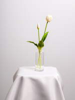 White Tulip Bud Vase - Medium