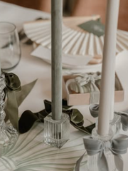 Clear Enzo Vintage Candle Holder