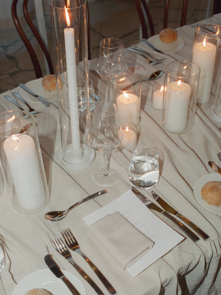 White 40cm Dinner Candles