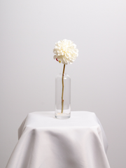 White Dahlia Bud Vase - Large