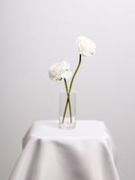 White Ranunculus Bud Vase - Medium