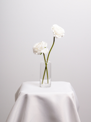 White Ranunculus Bud Vase - Medium