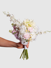 Pink Snapdragon & Light Green Dahlia Bridesmaid Bouquet