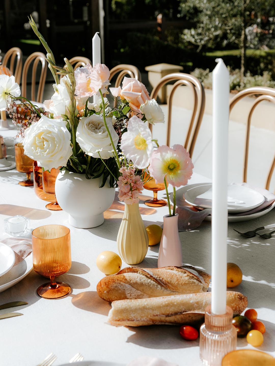 White 40cm Dinner Candles