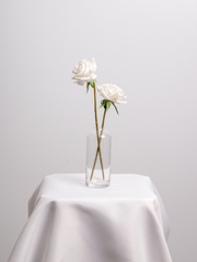 White Rose Bud Vase - Medium