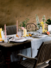 Vintage Blush 30cm Fluted Dinner Candles