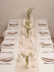 Slim Event Pillars with Pillar Plate & Tealights