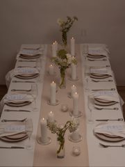 Slim Event Pillars with Pillar Plate & Tealights