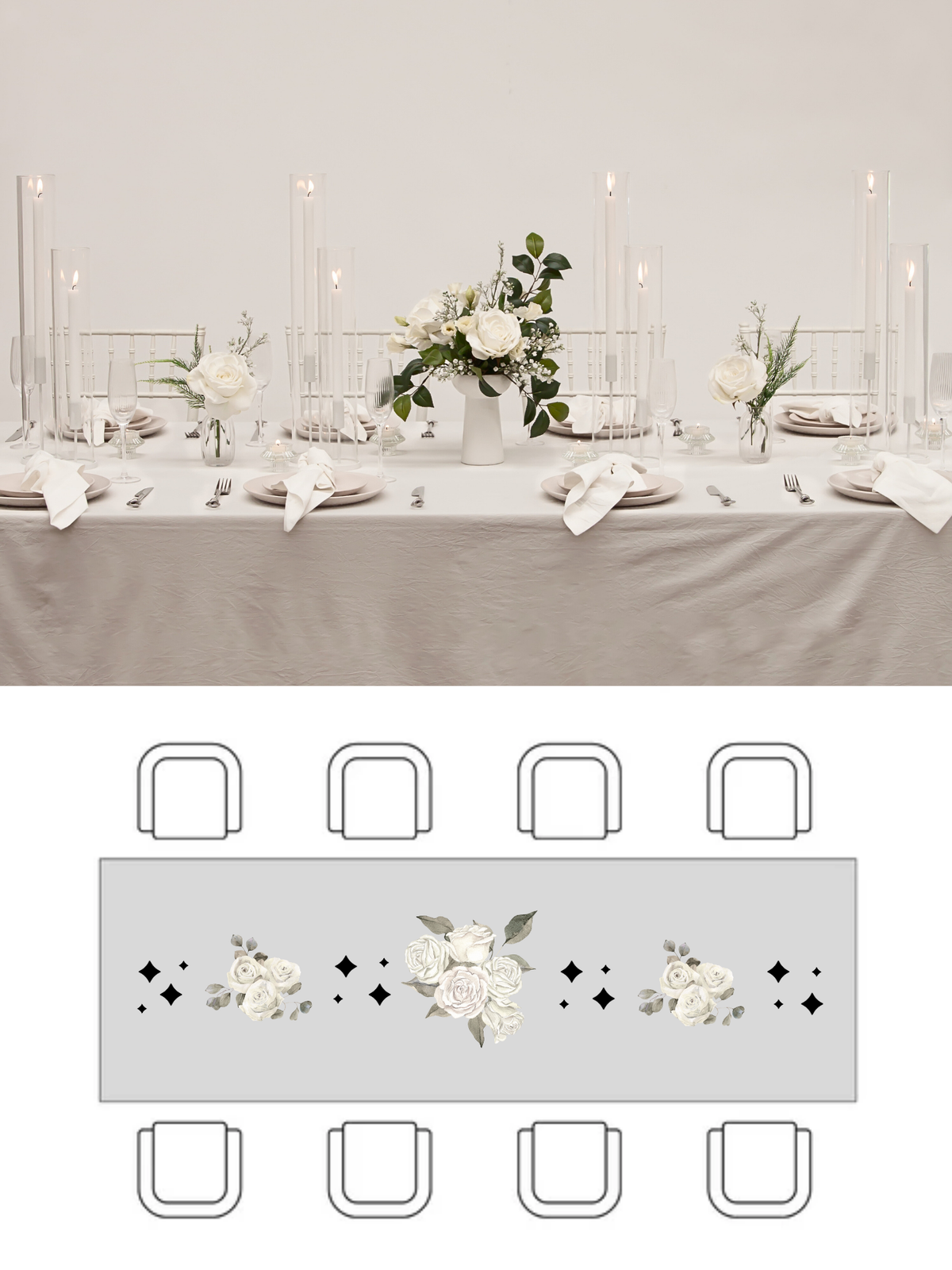 White Dinner Candles with White Metal Holders Wedding Bundle (Copy) Pack of 1