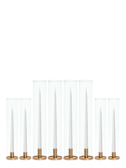 White Taper Candles with Gold Metal Holders Wedding Bundle (Copy) Pack of 1