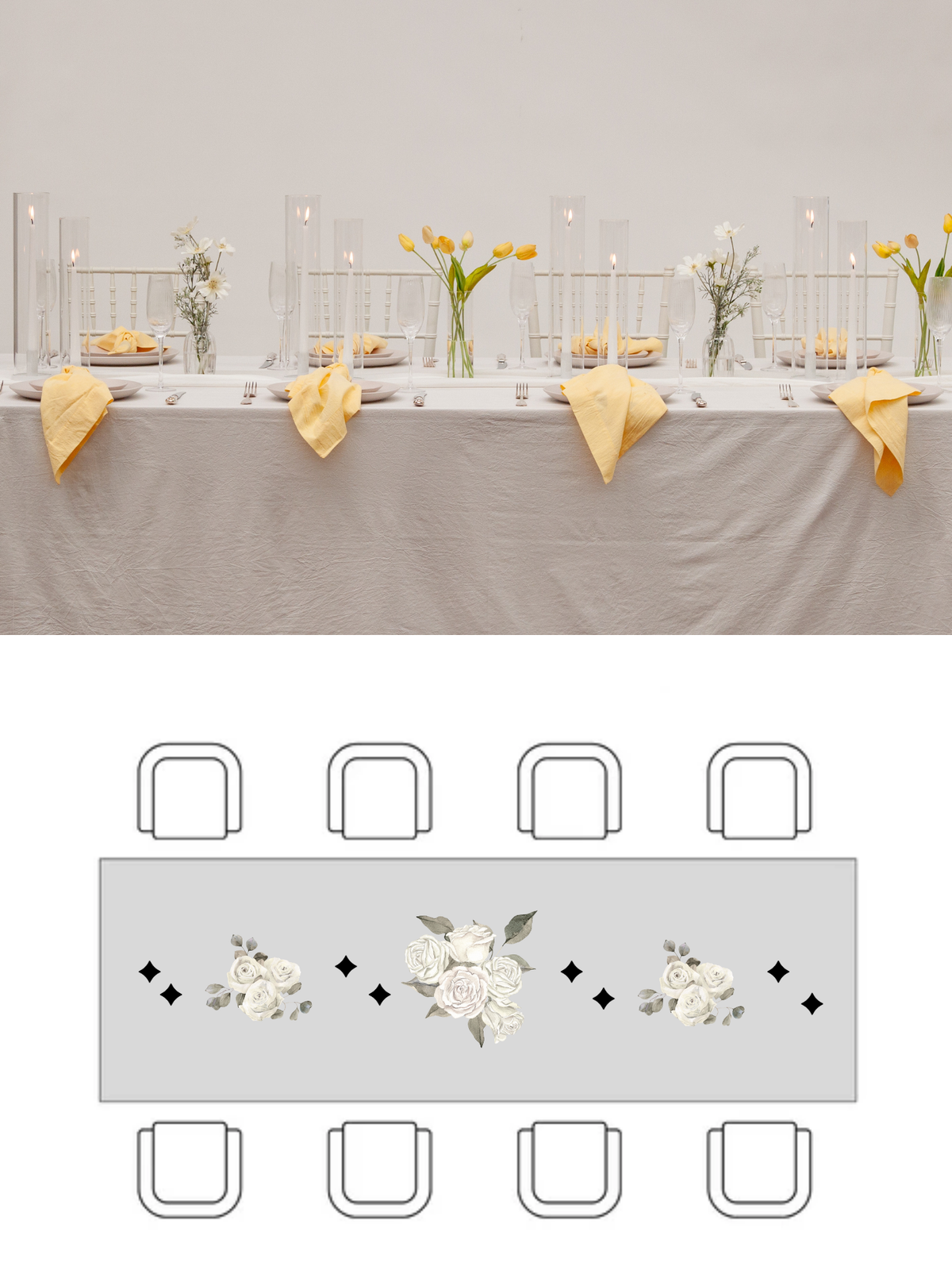 White Taper Candles with White Metal Holders Wedding Bundle (Copy) Pack of 1
