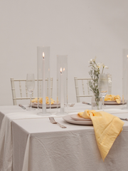 White Taper Candles with White Metal Holders Wedding Bundle (Copy) Pack of 1