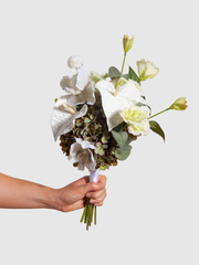 White Anthurium & Green Lisianthus Bridesmaid Bouquet