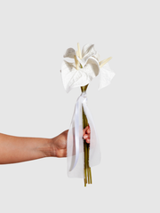 White Anthurium En Masse Bridesmaid Bouquet