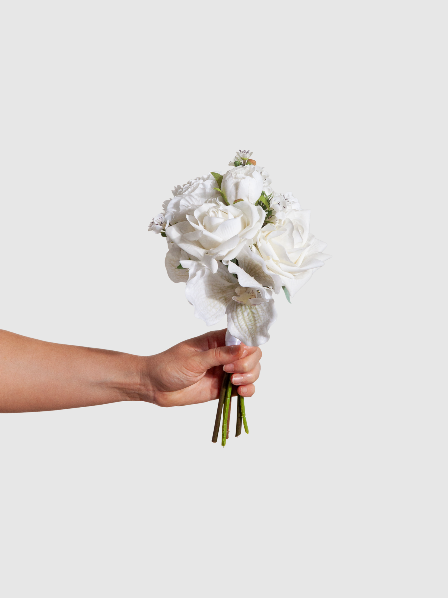 White Rose & Peony Bridesmaid Bouquet