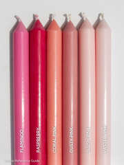 Blush Pink 5cm Pillar in 5.8cm Glass Set - Sm Pack of 1