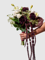 Burgundy Ranunculus & Amaranthus Wedding Bouquet