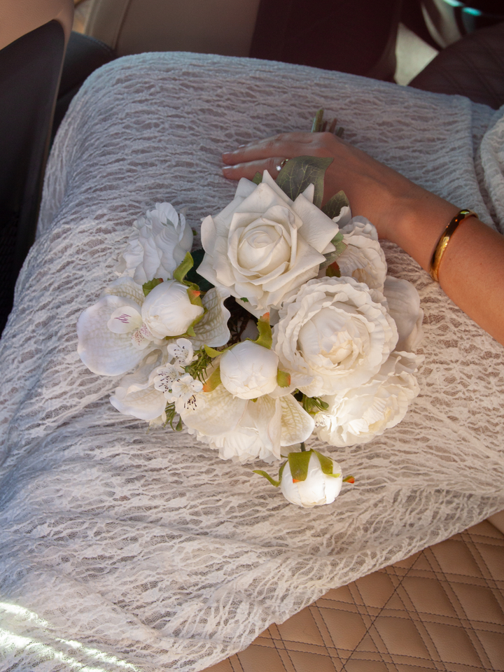Classic White Wedding Bouquet - Small Pack of 1