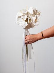 White Anthurium En Masse Wedding Bouquet