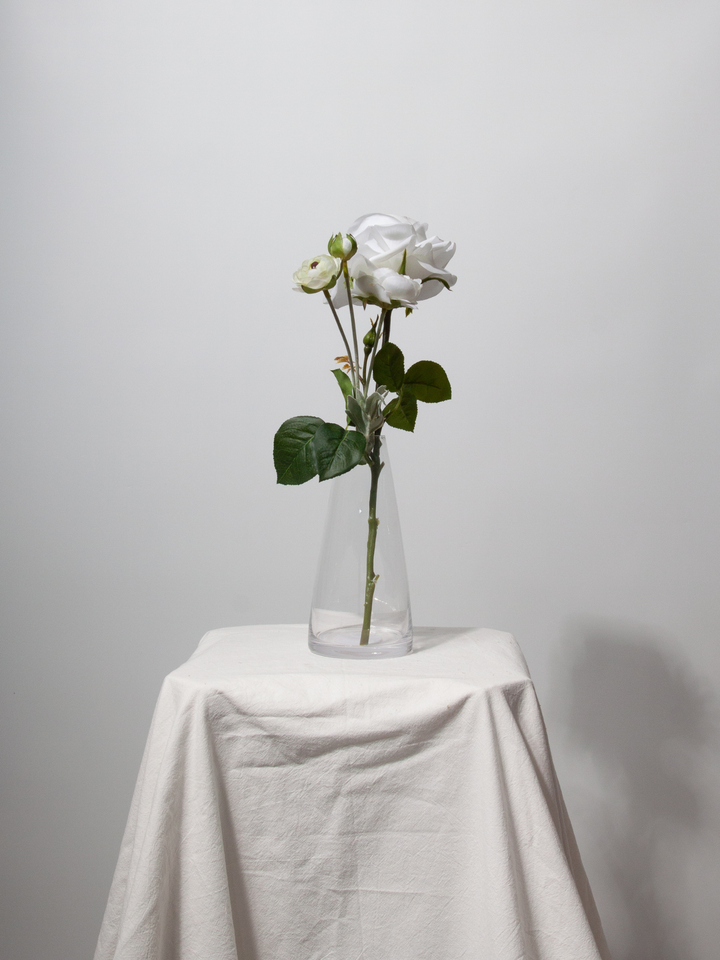 Classic White Wedding Bud Vase - Large