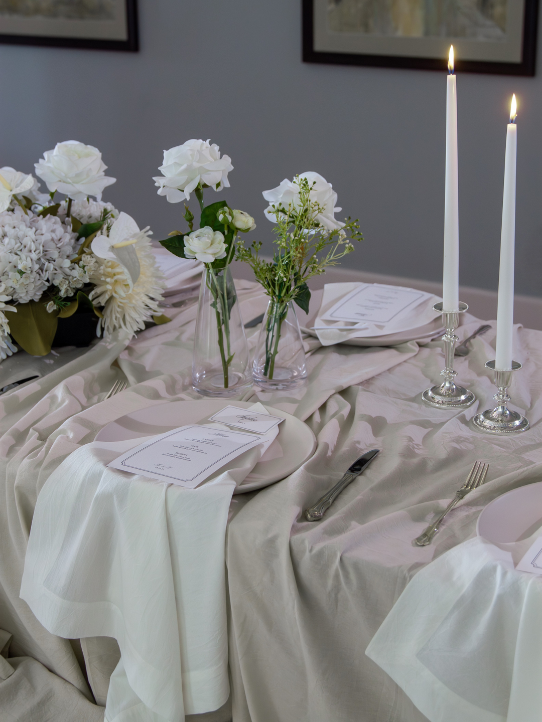 Classic White Wedding Bud Vase - Large