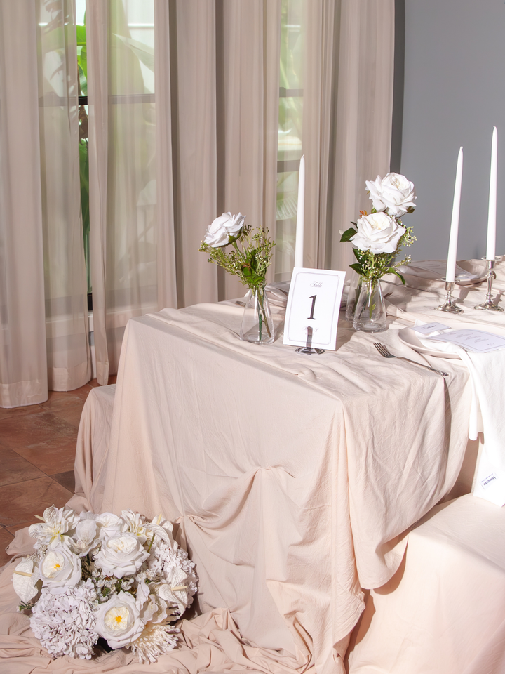 Classic White Wedding Bud Vase - Large