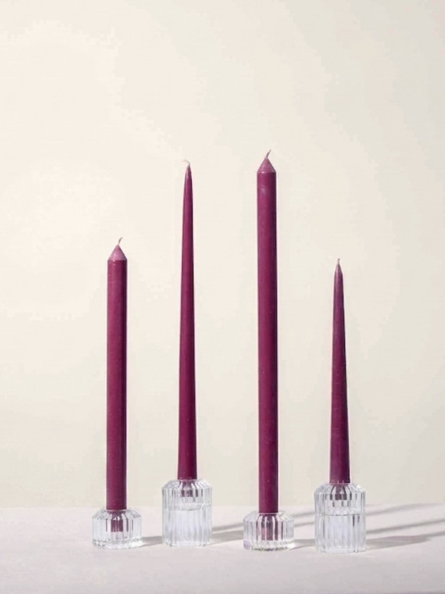 Plum 35cm Taper Candles
