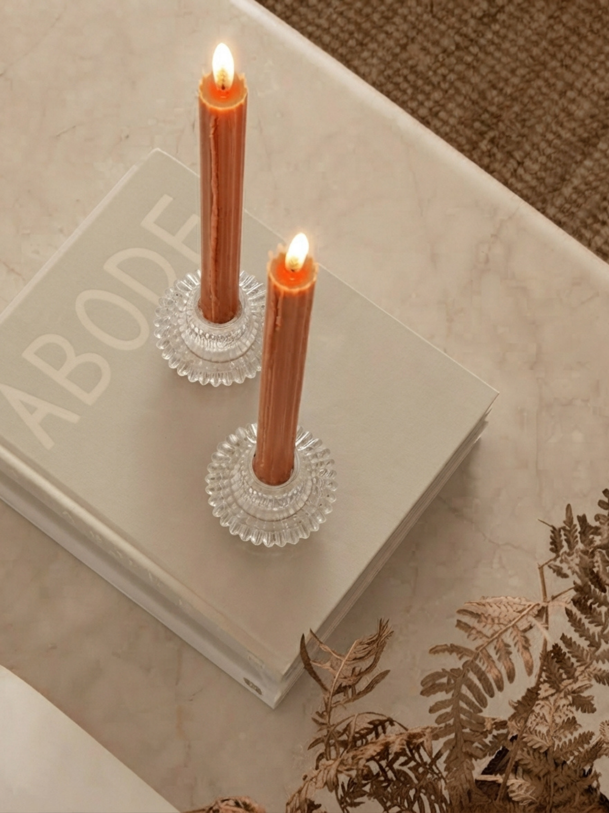 Clear Aida Vintage Candle Holder