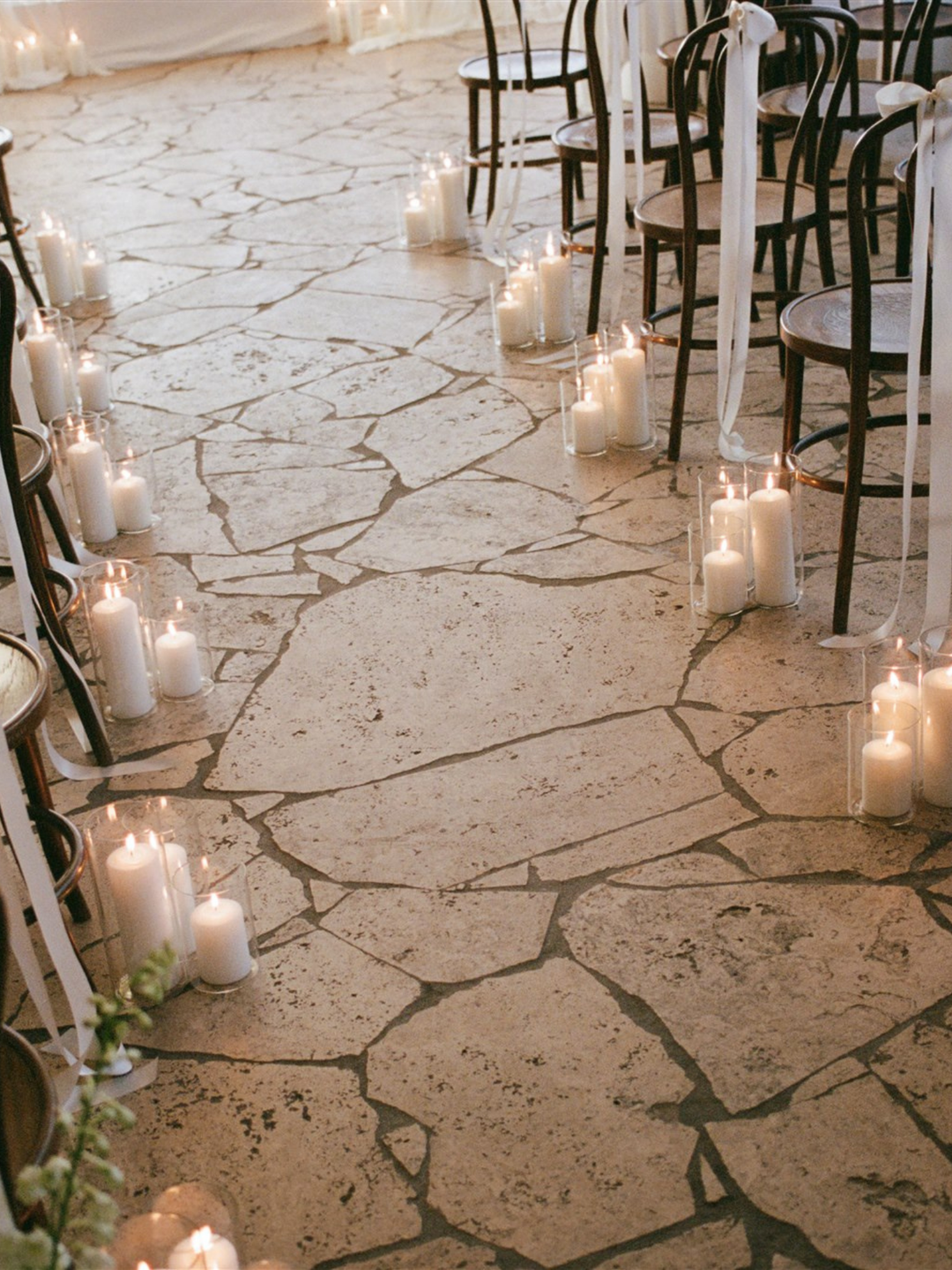 White Event Pillar Candles & Glass Wedding Bundle - Large