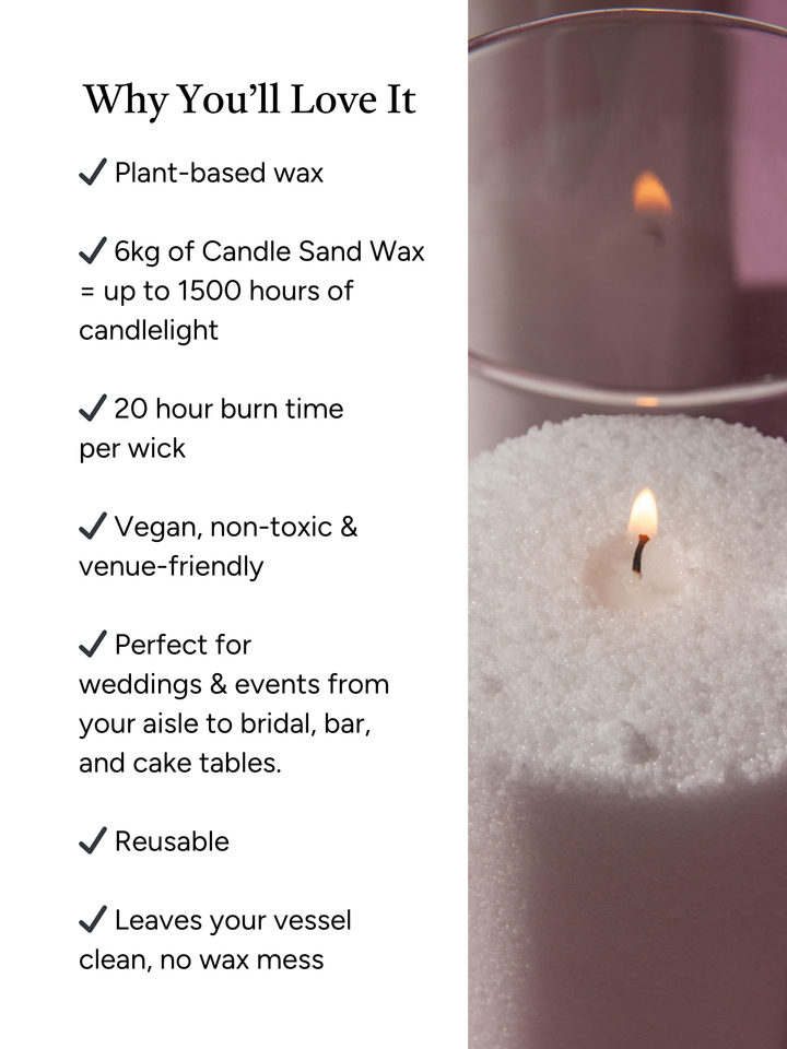 White Pearl Candle Wax Wedding Bundle