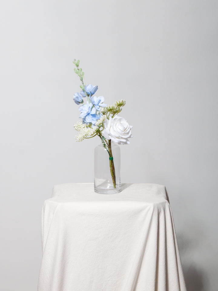 Blue & White Wedding Bud Vase - Small