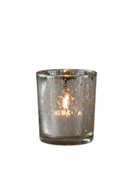 White Event Tealight in Mercury Silver Votive