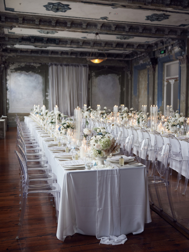 White Polyester Rectangle Tablecloth