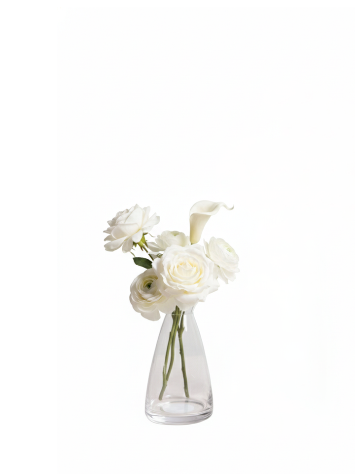 Clear Emilia Glass Bud Vase - Medium