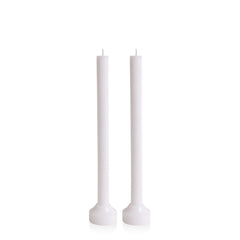 White & White Verona Dyad Dinner Candles Pack of 2
