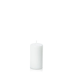 White 5cm x 10cm Slim Event Pillar - Pack of 72